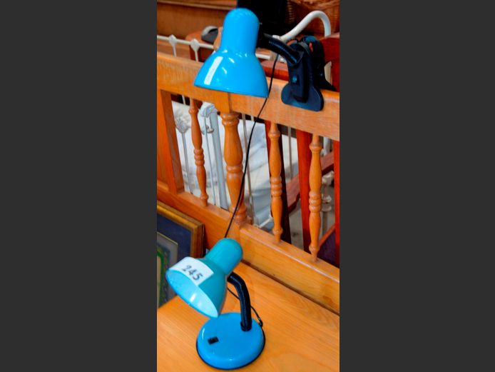 ADJUSTABLE DESK LAMP & A CLIP-ON DESK LAMP [Untested]