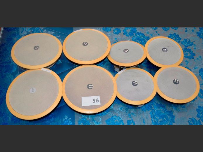 LOT OF 8: ELLIES CEILING MOUNT SPEAKERS [Untested]