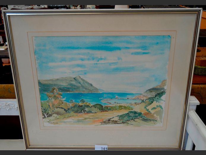 FRAMED WATERCOLOUR "OCEAN SCENE" SIGNED ROBBIE RENECLE, 64 x 48cm