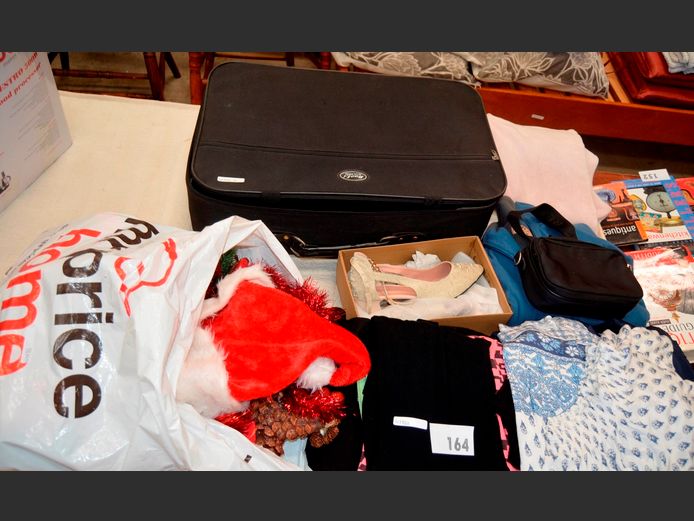 BAOLI SUITCASE, LADIES CLOTHING, SHOES, etc