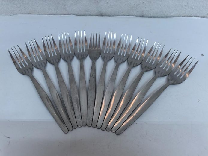 Set of 12 Stainless Steel Dinner Forks