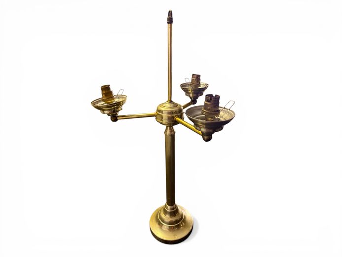 Vintage Brass 3-Arm Table / Standard Lamp Base