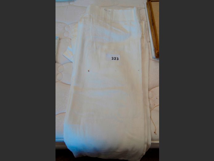 PAIR WHITE CURTAINS