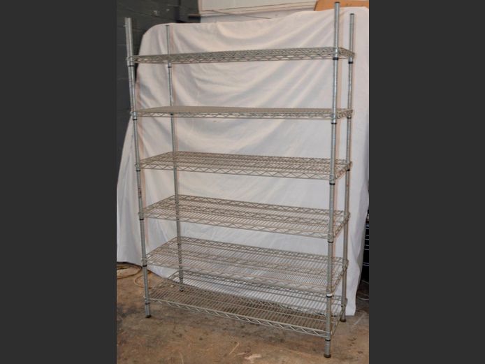 GALVANISED 6-TIER ADJUSTABLE SHELF, 120 x 46 x 182cm
