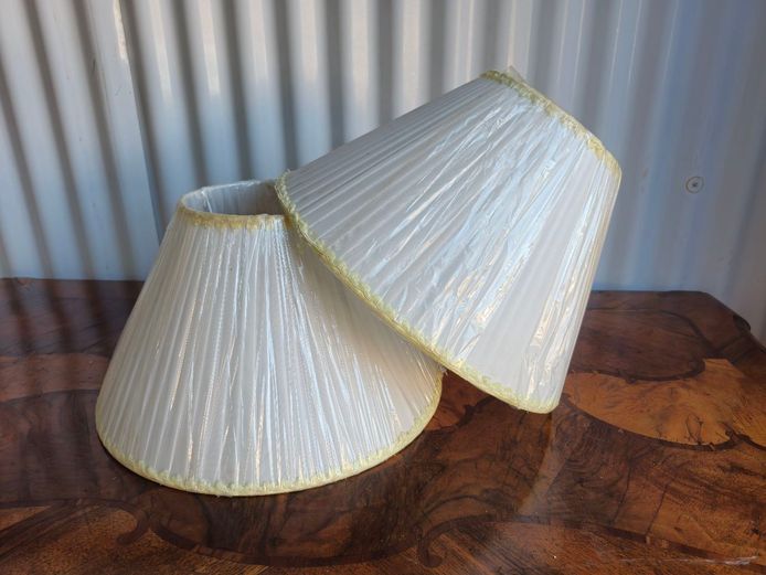 Sety of Large White Lamp Shades