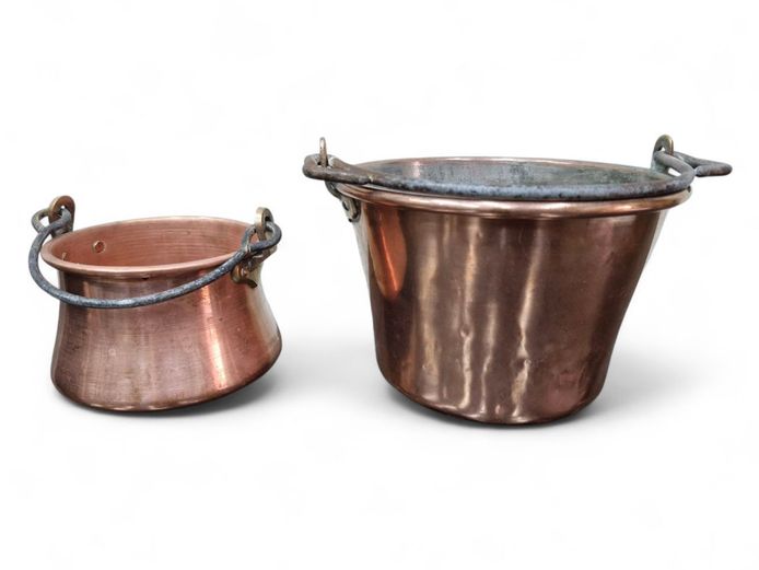 Antique Copper Cauldrons
