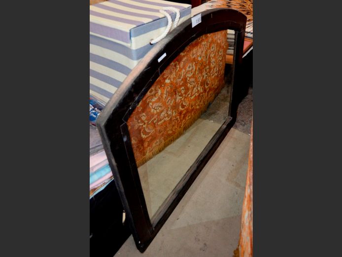 BLACK FRAMED MIRROR, 116 x 98cm
