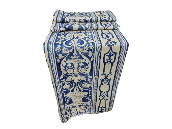 Neoclassical French Damask & Stripe Upholstery Fabric Bolt – 4m