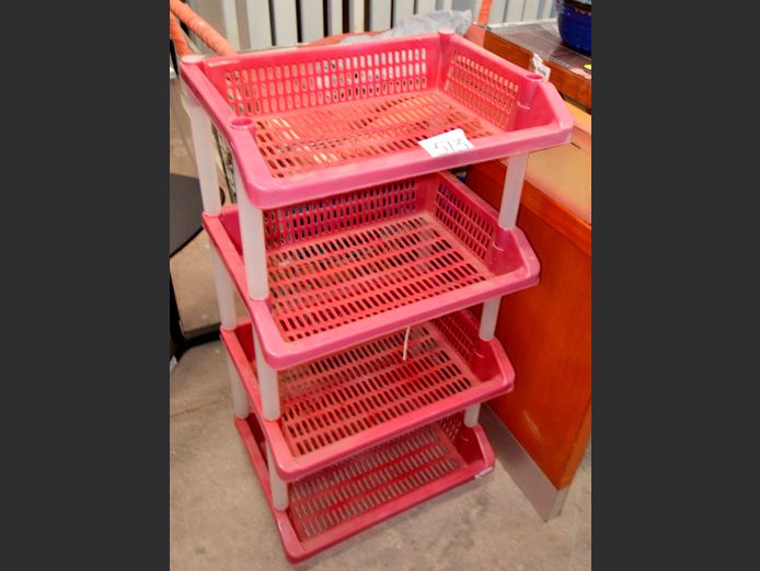 PLASTIC 4-TIER VEGGIE RACK, 50 x 37 x 95cm