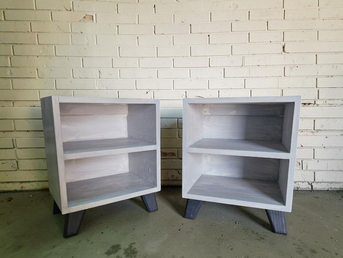 Pair of Wooden Painted Bedside Tables