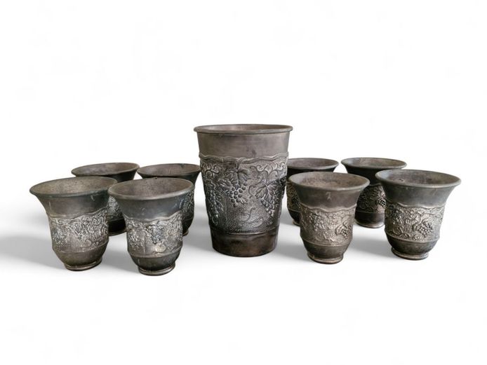 Collection of Vintage Pewter Beakers