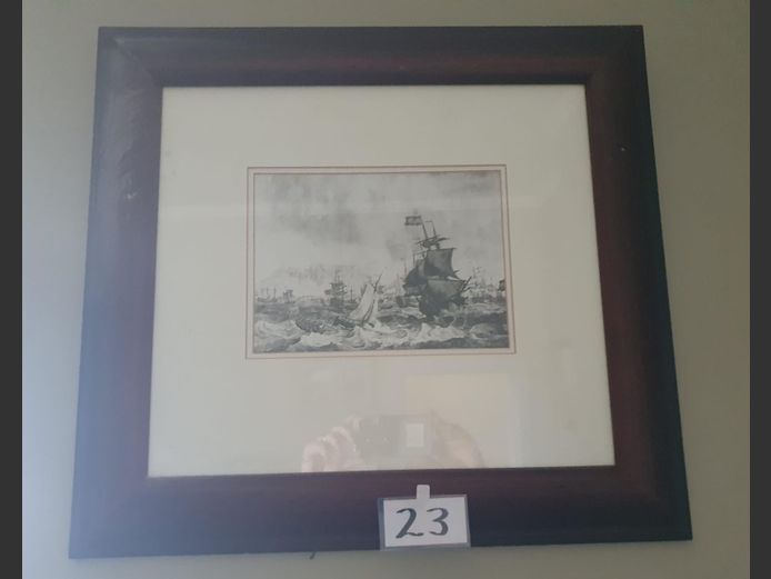 Darkwood Framed Print "Ships at Sea"