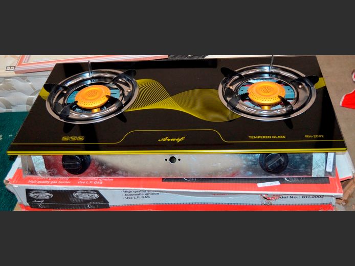 ARUIF 2-BURNER GAS STOVE, 70 x 40 x 10cm [Untested]