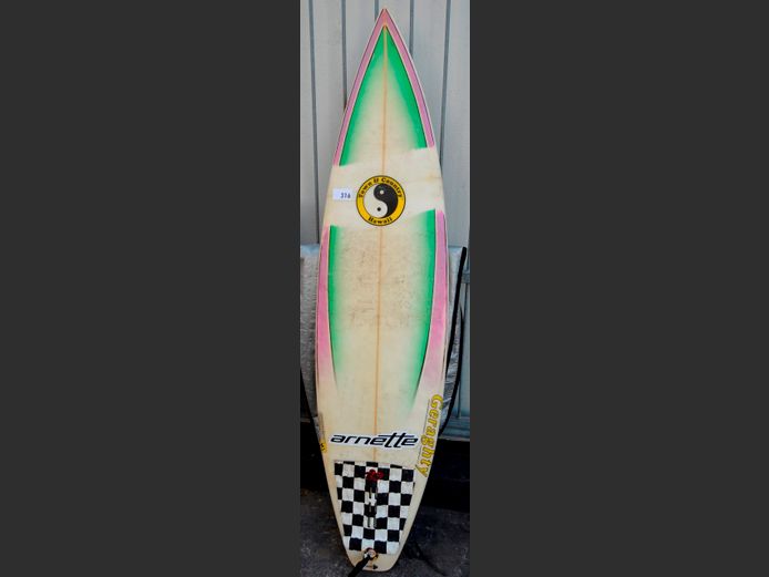SURFBOARD WITH BAG, 183cm Long [Repaired]