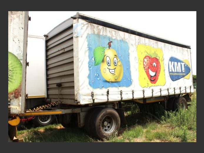 SATRA DOUBLE AXCLE DOLLY (DRAWBAR) TARPAULIN FLAT DECK TRAILER 