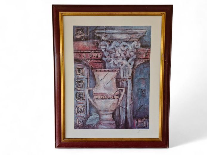 Large Framed Joyce Combs "Acropolis" Signed Print