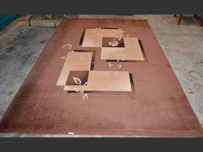 INFINITY BROWN & BEIGE CARPET, 290 x 198cm [Needs a clean]