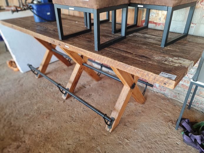 LARGE HIGH WOODEN TABLE