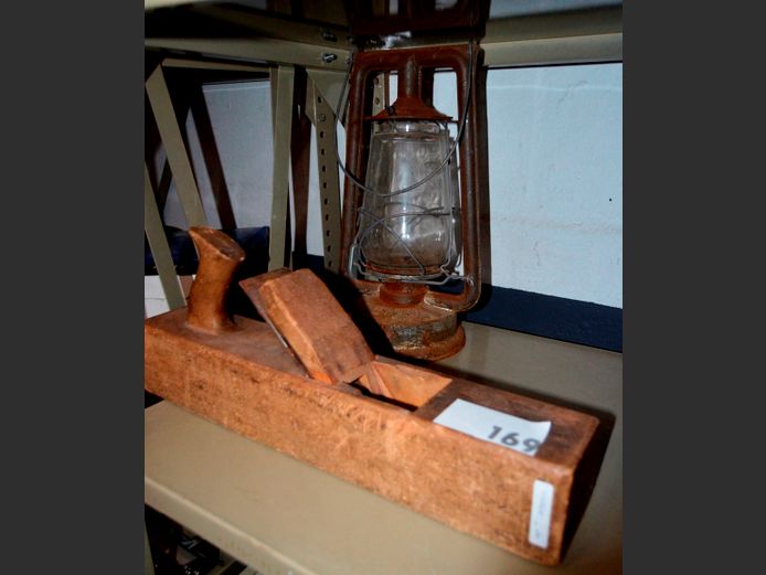 VINTAGE HAND PLANER & A LANTERN