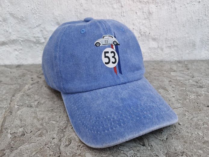 Herbie The Love Bug No. 53 Blue Baseball Cap (Brand New)