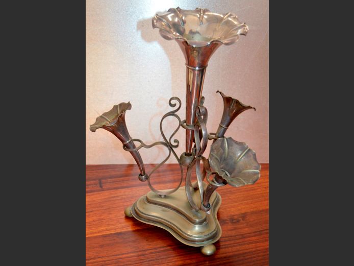 SILVER PLATE EPERGNE, 35cm High
