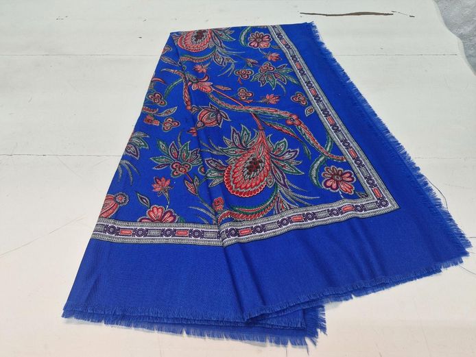 Vibrant Floral Paisley Fringed Scarf