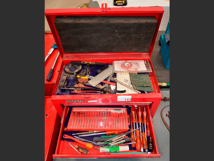 STACK-ON TOOLBOX WITH CONTENTS, 56 x 30 x 35cm