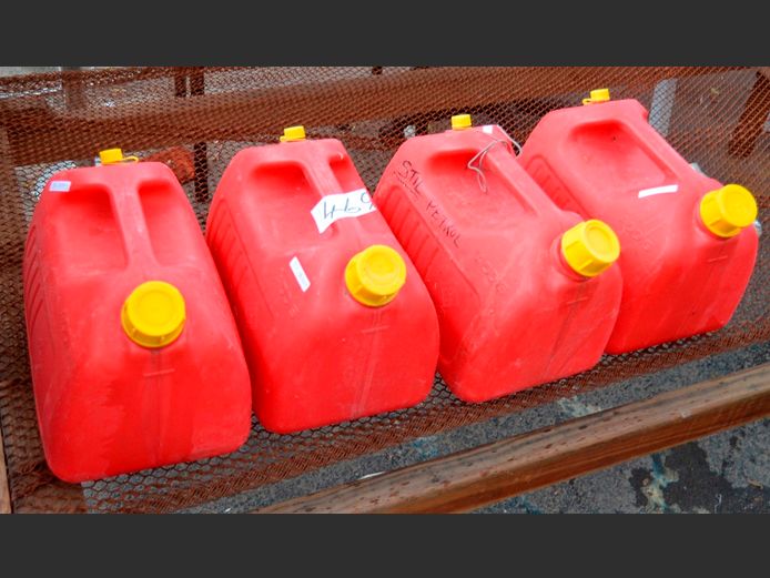 LOT OF 4: ADDIS RED JERRY CANS