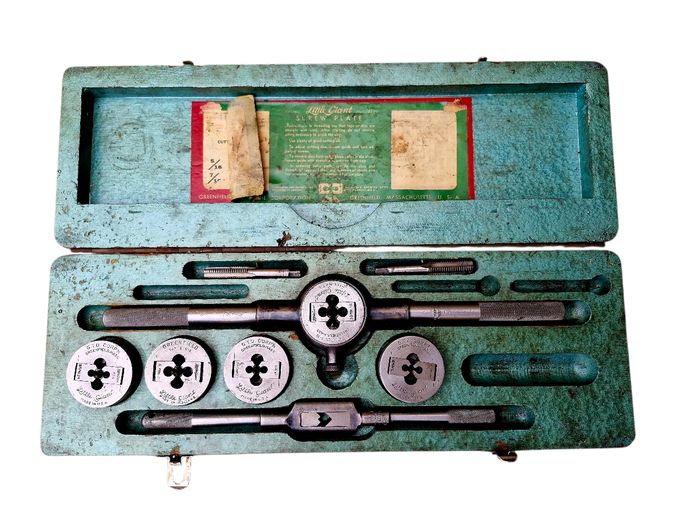Early 20th Century Greenfield Little Giant Tap and Die Set