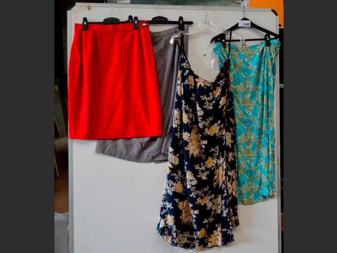 LOT OF 5 LADIES SKIRTS: APRIL CORNELL, JAMES NEW YORK, etc [Sizes: 14 & 16]