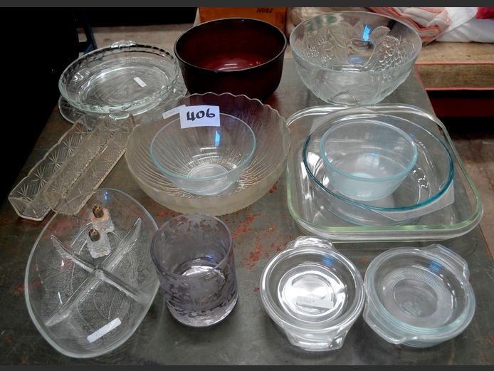 GLASS: BOWLS, OVEN DISHES, etc