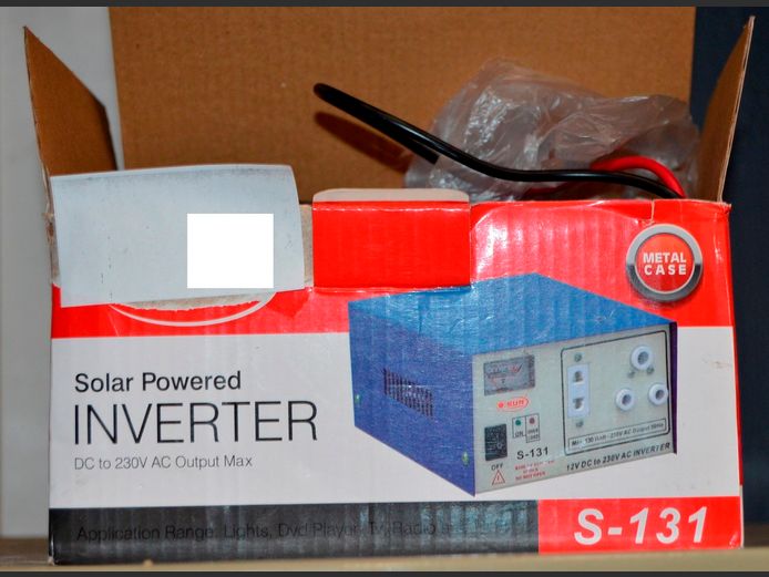 SUN 12VOC-230VAC SOLAR INVERTER [Untested]