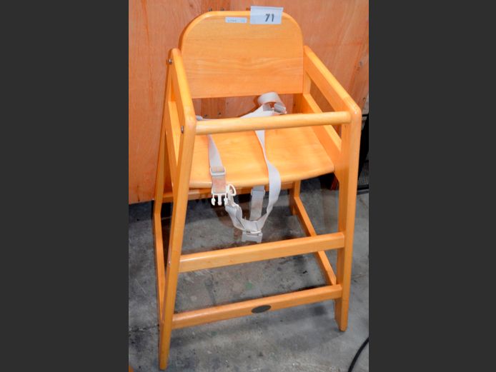 BEECHWOOD HIGH CHAIR, 51 x 49 x 77cm