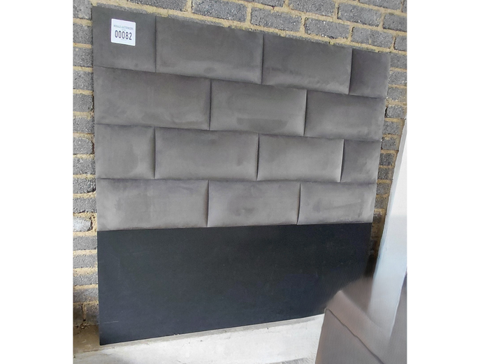 GREY VELVET HEADBOARD