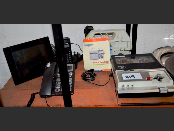 DIGITAL PHOTO FRAME, FLOCARE FEEDING PUMP, TAPE RECORDER, etc [Untested]