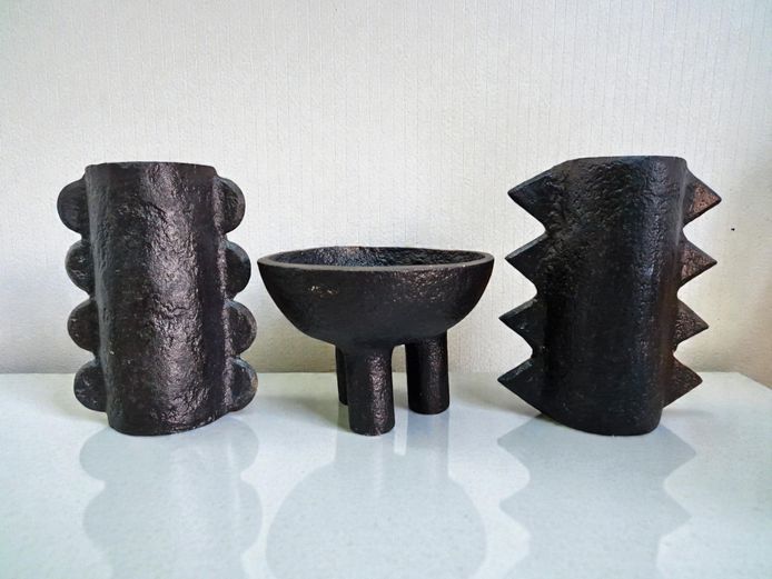 Mude Paper Pulp Sculptural Trio | Handcrafted South African Design