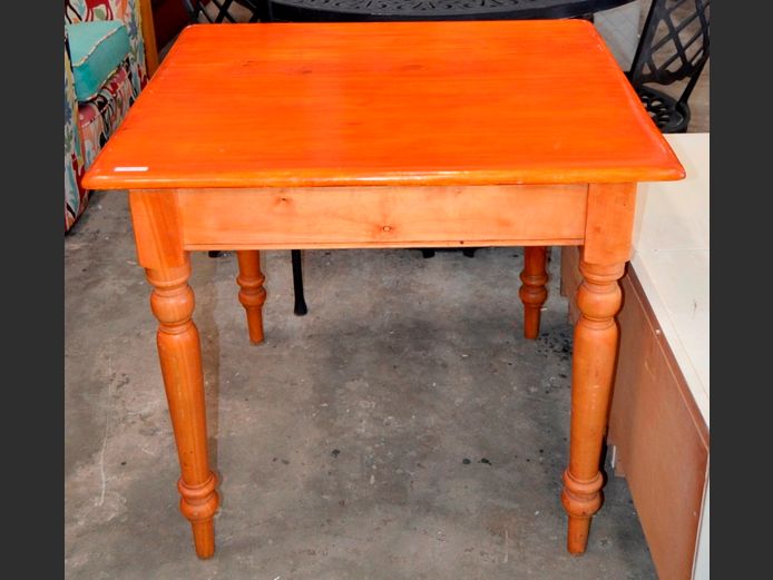 POPLAR WOOD 4-SEATER DINING TABLE, 85 x 75 x 76cm