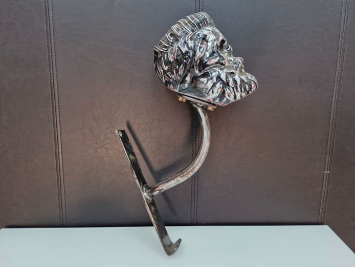Industrial Metal Bike Helmet & Jacket Wall Rack