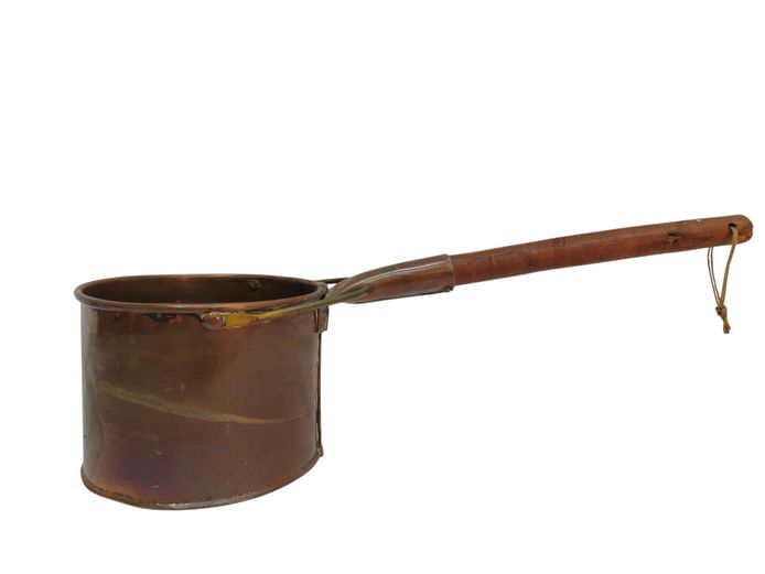 Antique Copper & Brass Long-Handled Dipper Scoop