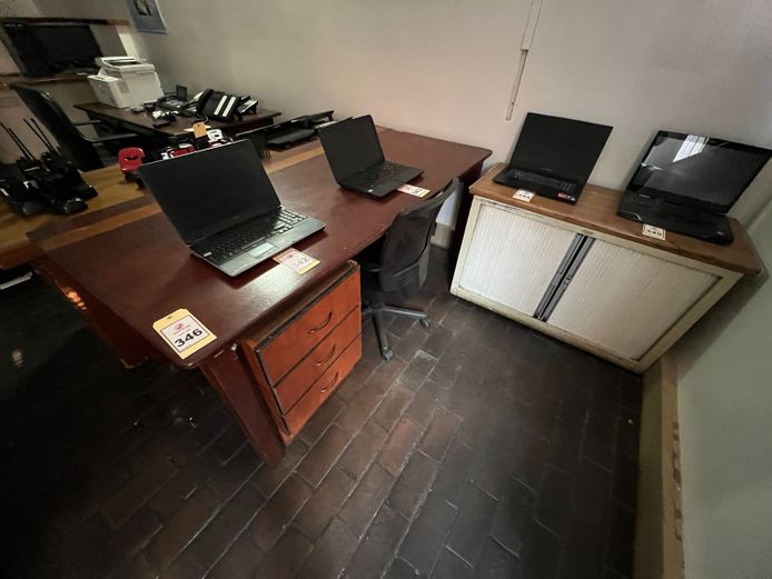 Office table with credenza