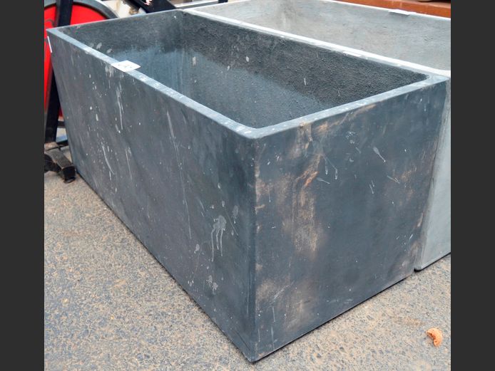 RECTANGULAR CONCRETE PLANTER, 100 x 45 x 46cm