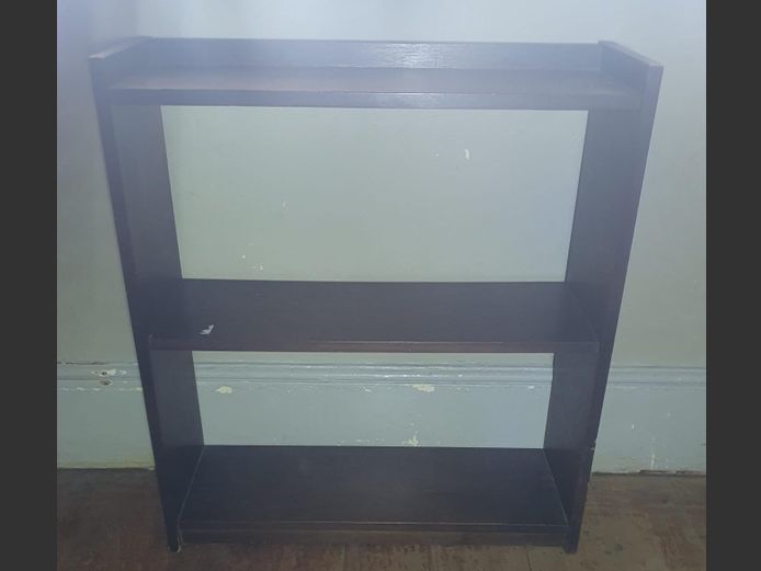 DARKWOOD 2-TIER BOOKSHELF, 67 x 23 x 76cm