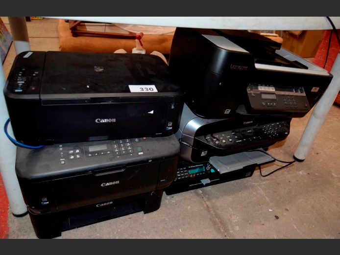 LOT OF 6 PRINTERS: CANON, HP & LEXMARK [Untested]
