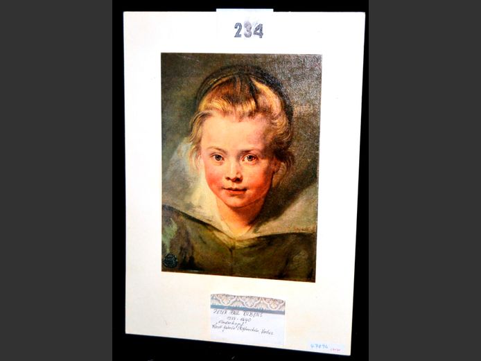 UNFRAMED PRINT "KINDERKOPF", 1577-1640 BY PETER PAUL RUBENS, 28 x 20cm