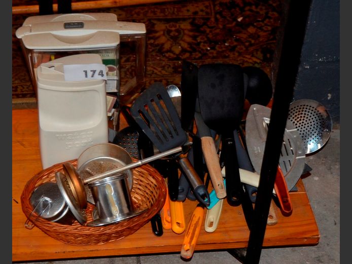KITCHEN UTENSILS, WATER JUG, etc