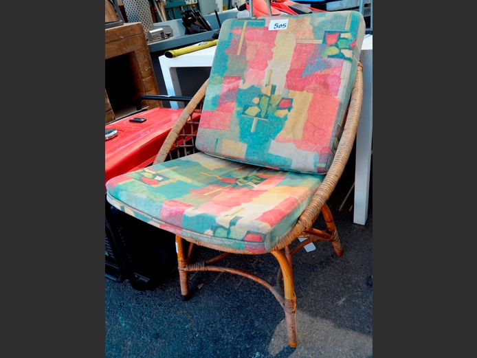CANE CHAIR WITH CUSHIONS