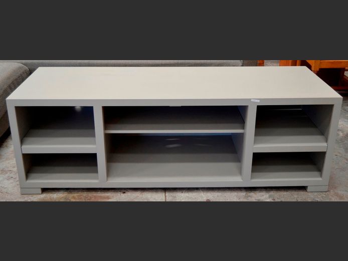 GREY TV STAND, 180 x 60 x 60cm