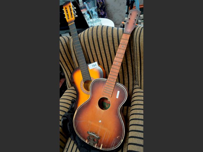 ACOUSTIC GUITAR WITH BAG & ANOTHER, 94cm Long & 99cm Long [Condition unknown]