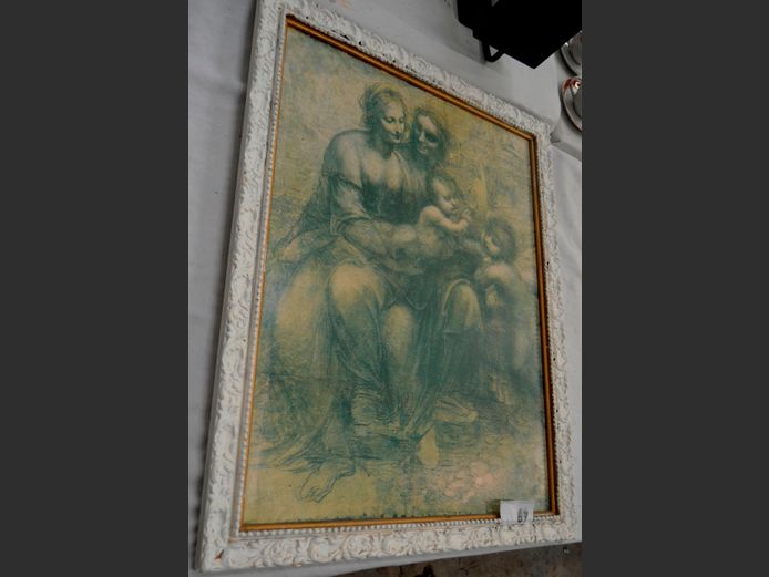 FRAMED PRINT "WOMEN & CHILDREN", 71 x 52cm