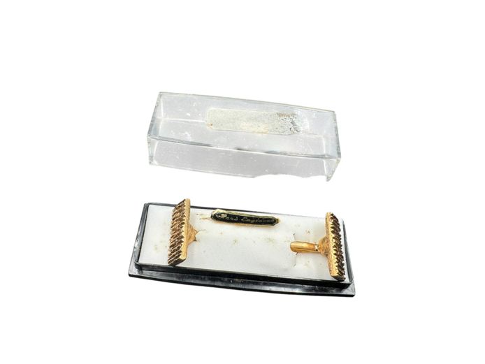 Vintage Karl Leiman Gold-Tone Cufflinks in Original Presentation Case
